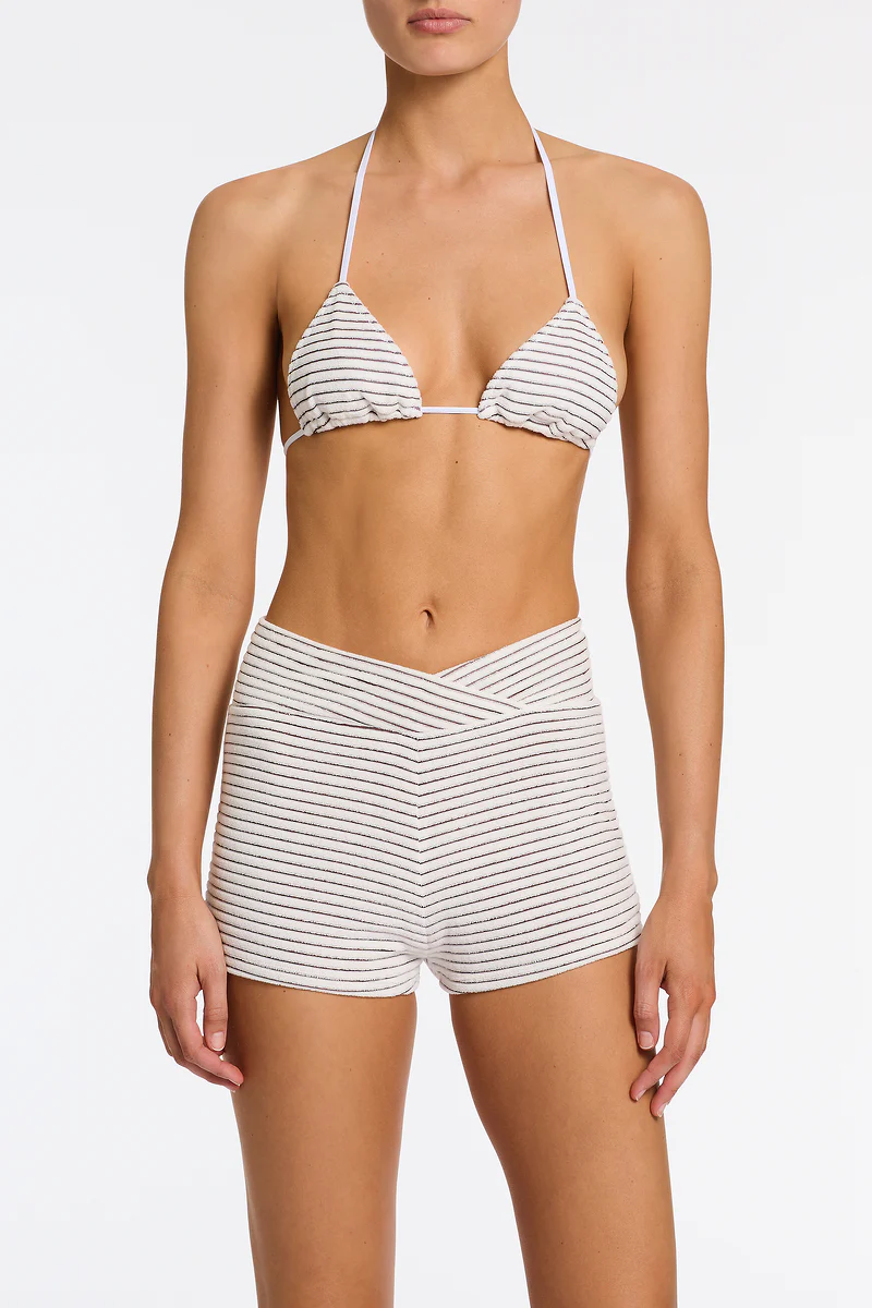 BOBBI - LUSAIL White Terry Towelling Short - Image 4