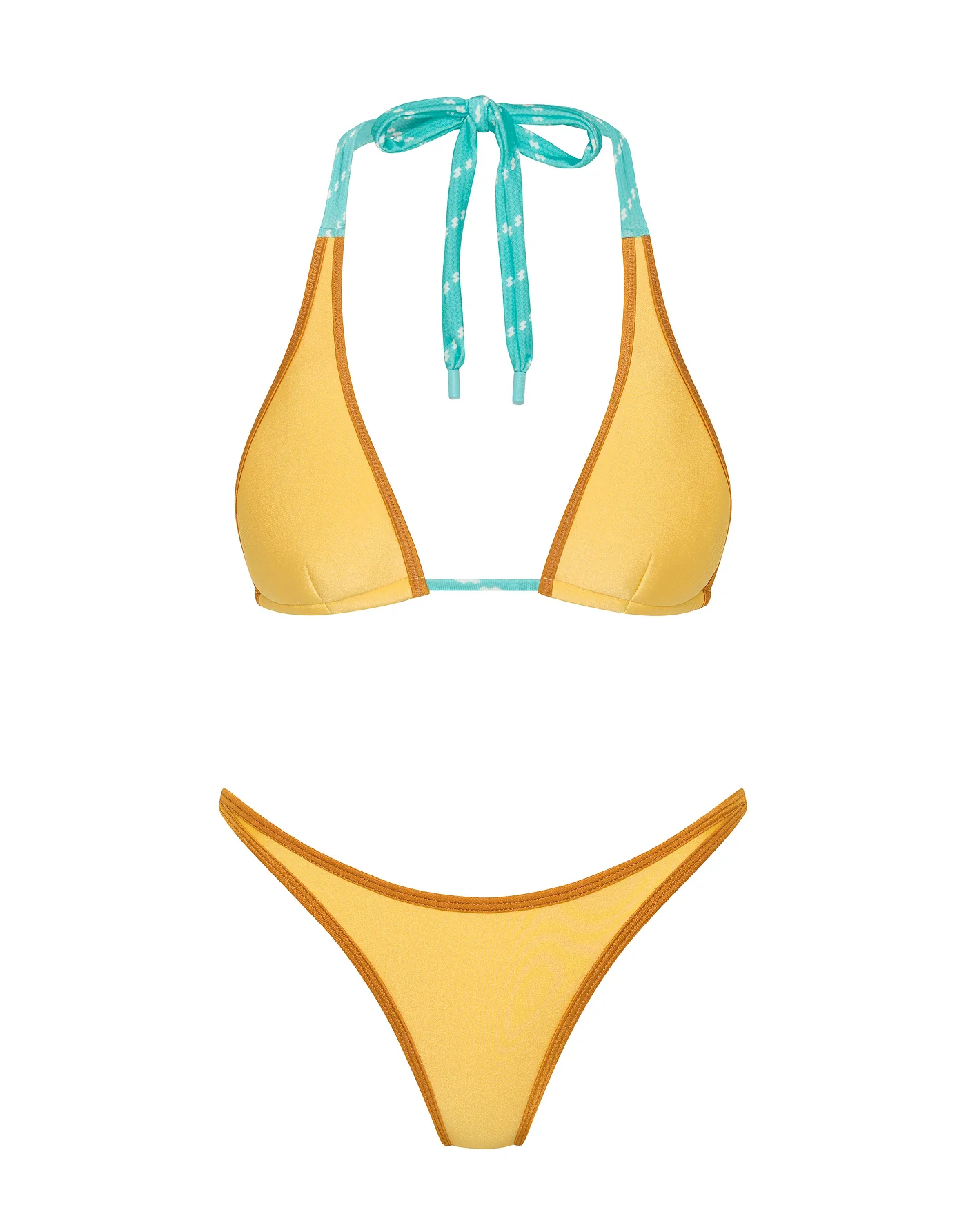 DARA - CANARY CRUSH Neoprene Triangle Bikini Set - Image 6