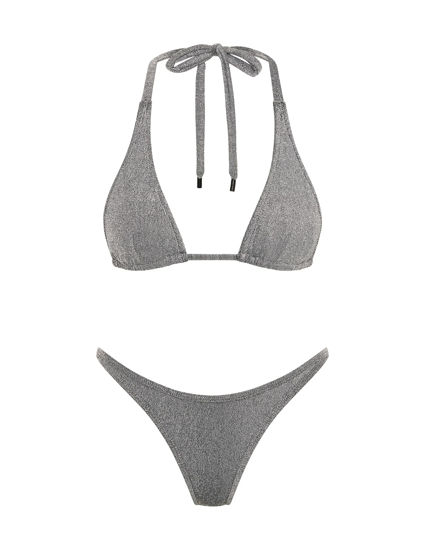 DARA - SILVER SPARKLE Triangle Bikini Set - Image 6