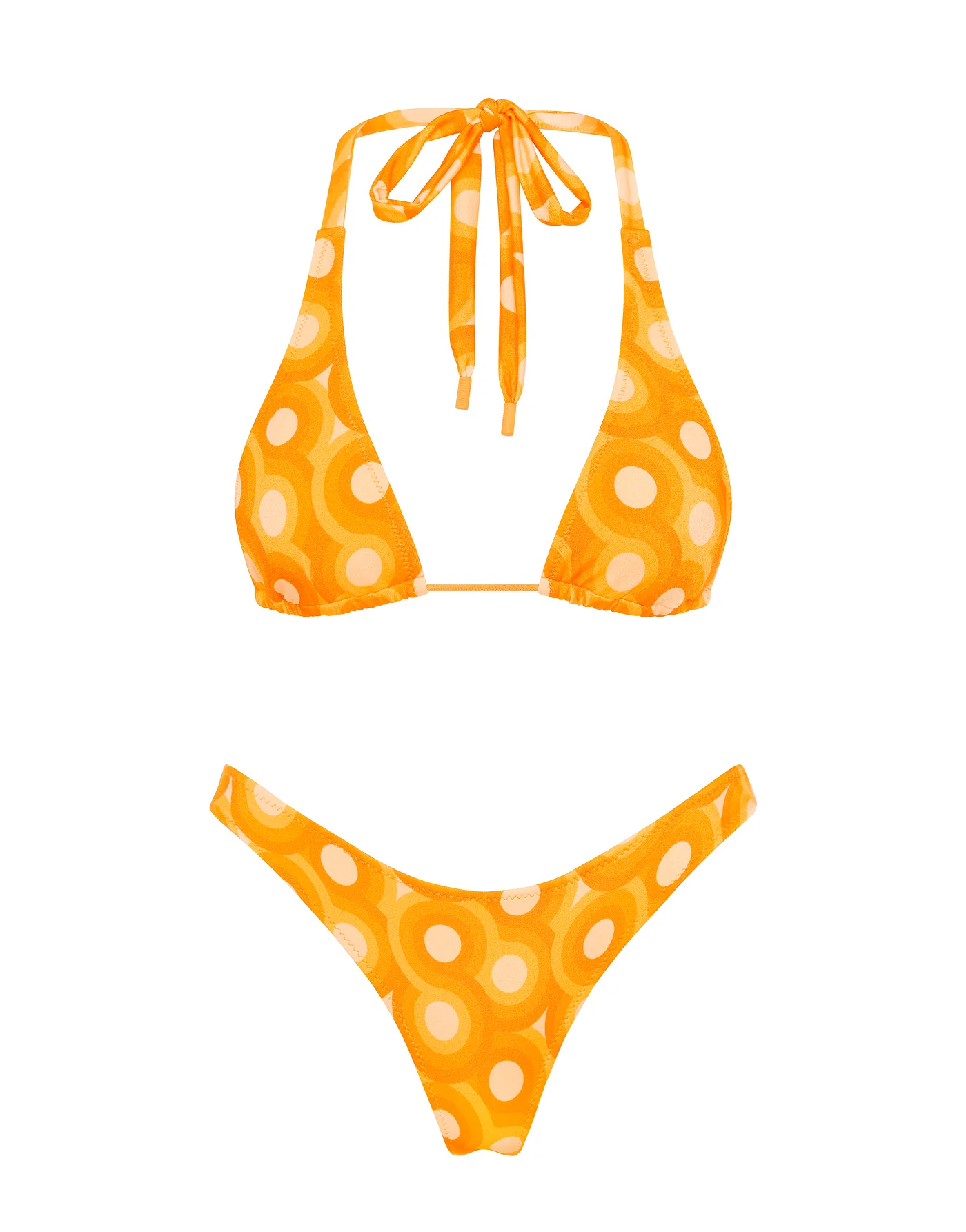 DARA - TANGERINE Triangle Bikini Set - Image 6