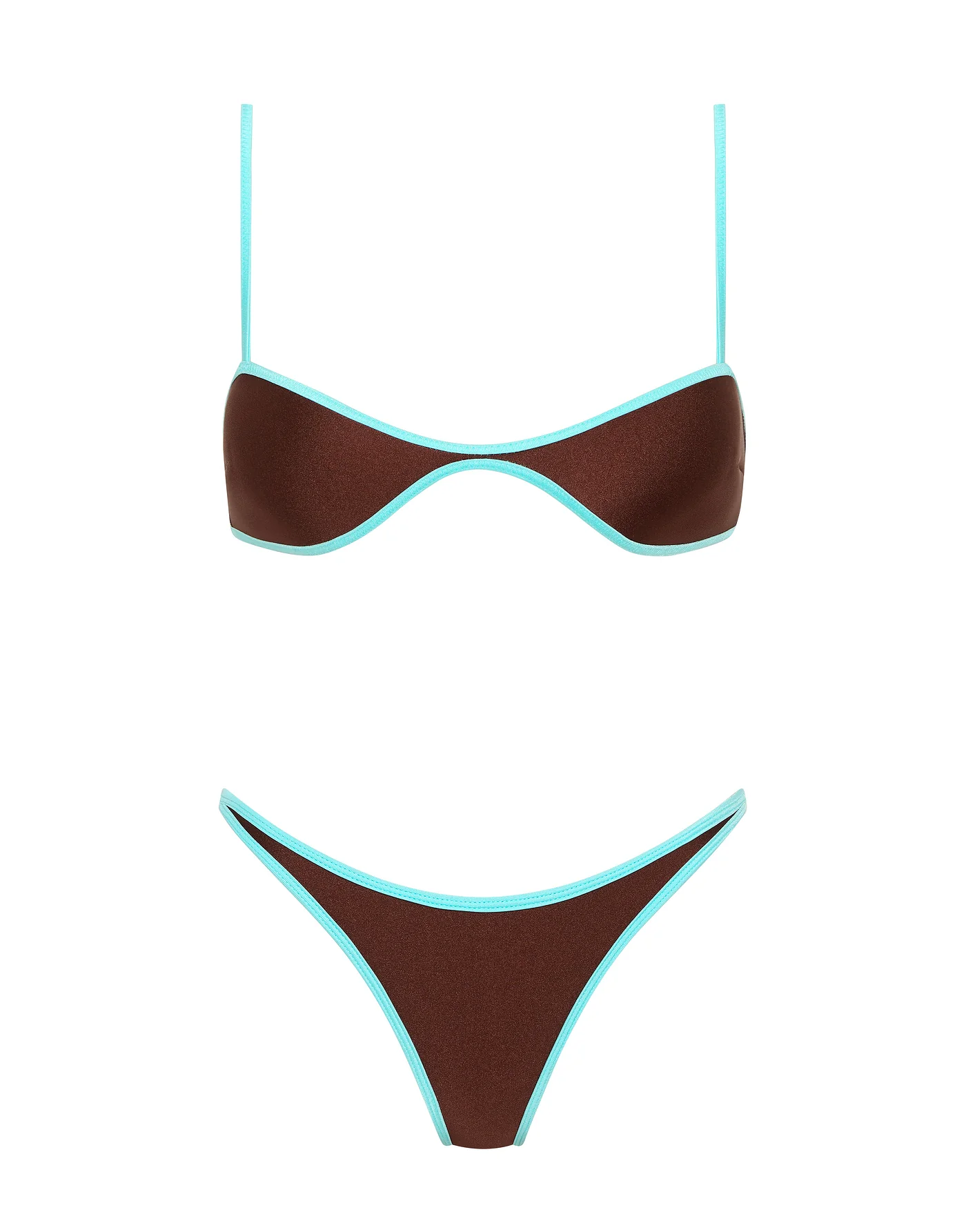 ESTE - CHOC MINT Neoprene Scoop Bikini Set - Image 6
