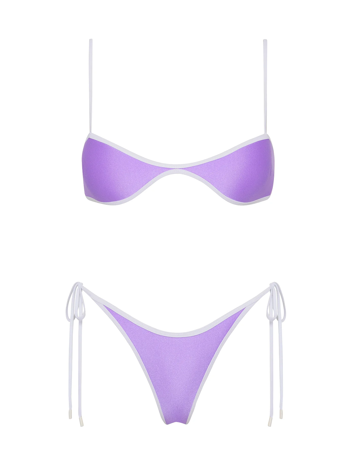ESTE - GRAPE Neoprene Scoop Bikini Set