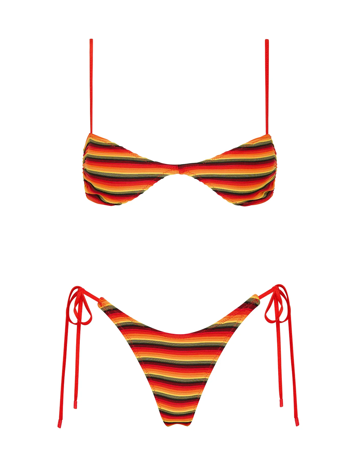 ESTE - HORIZON STRIPE Scoop Crop Bikini Set