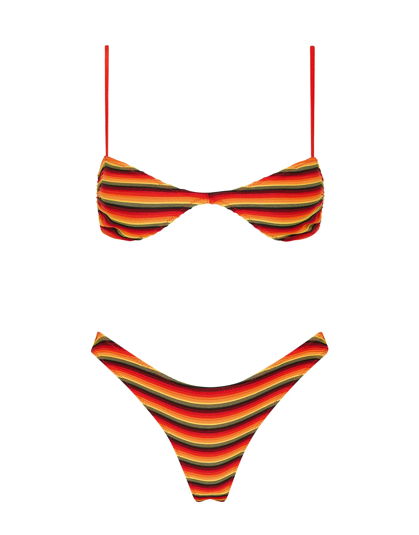 ESTE - HORIZON STRIPE Scoop Crop Bikini Set - Image 6