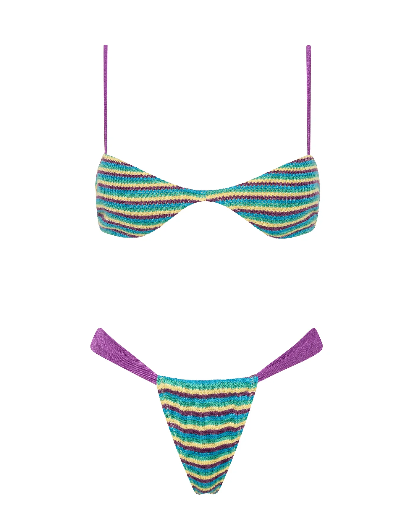 ESTE - ORCHID CROCHET STRIPE Bikini Set