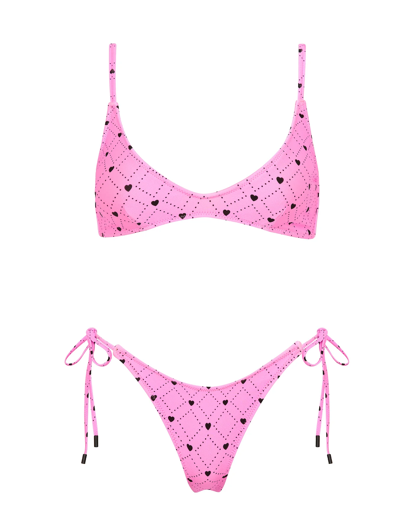 MAIA - CASSI Pink Heart Scoop Bikini Set - Image 7