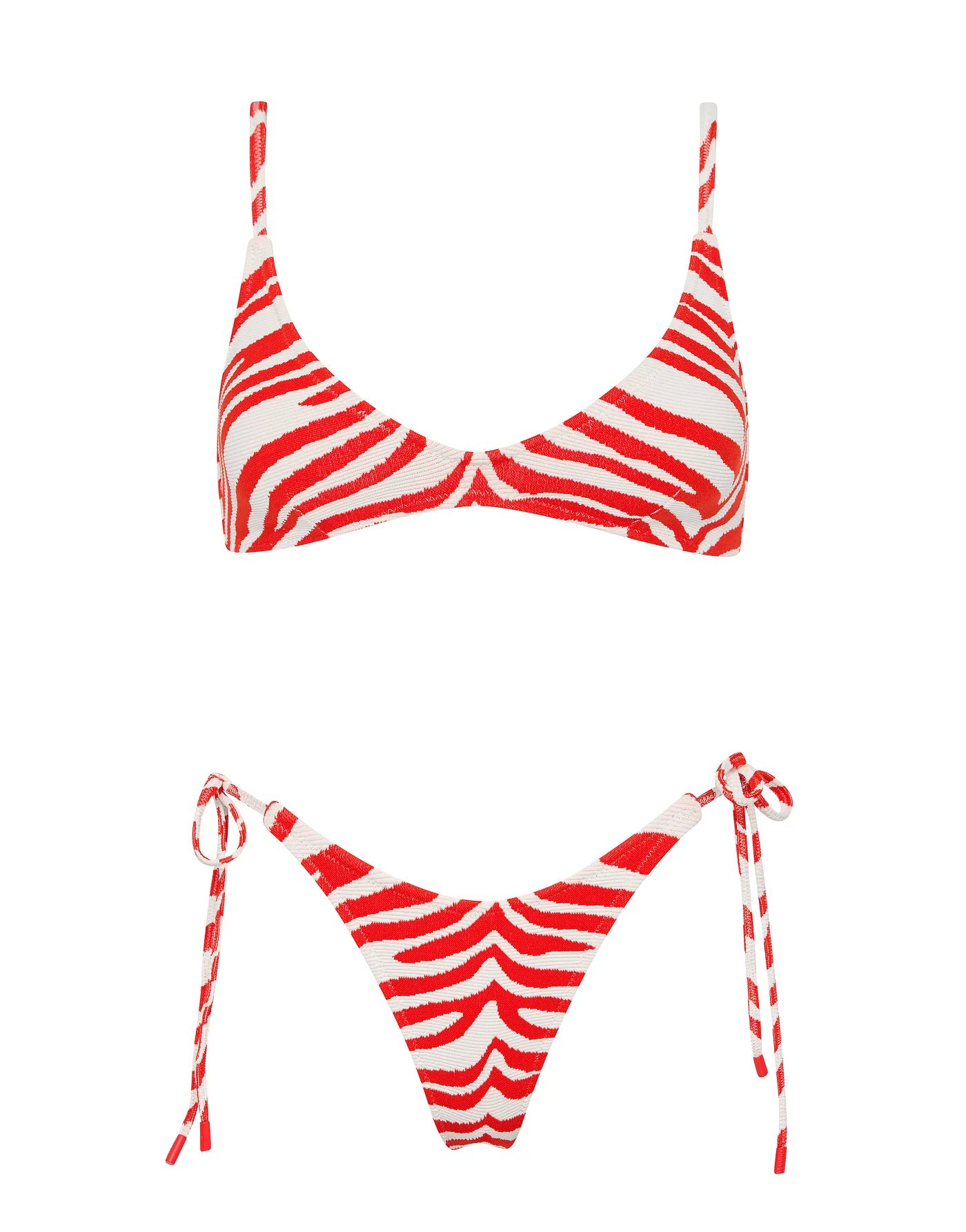 MAIA - CHERRY ZEBRA SPLASH Crop Bikini Set - Image 7