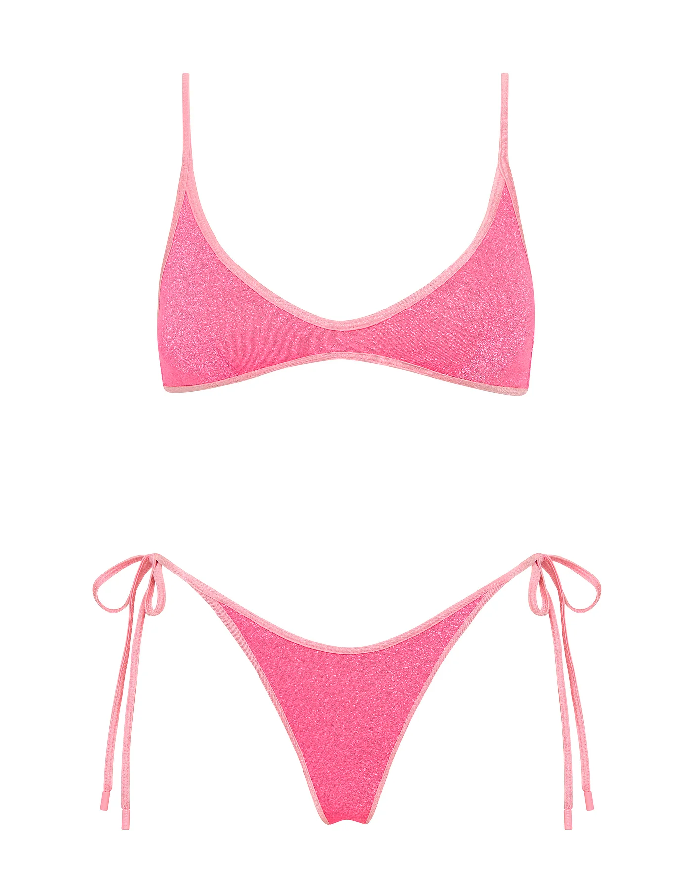 MAIA - PINK PUNCH SPARKLE Crop Bikini Set - Image 7