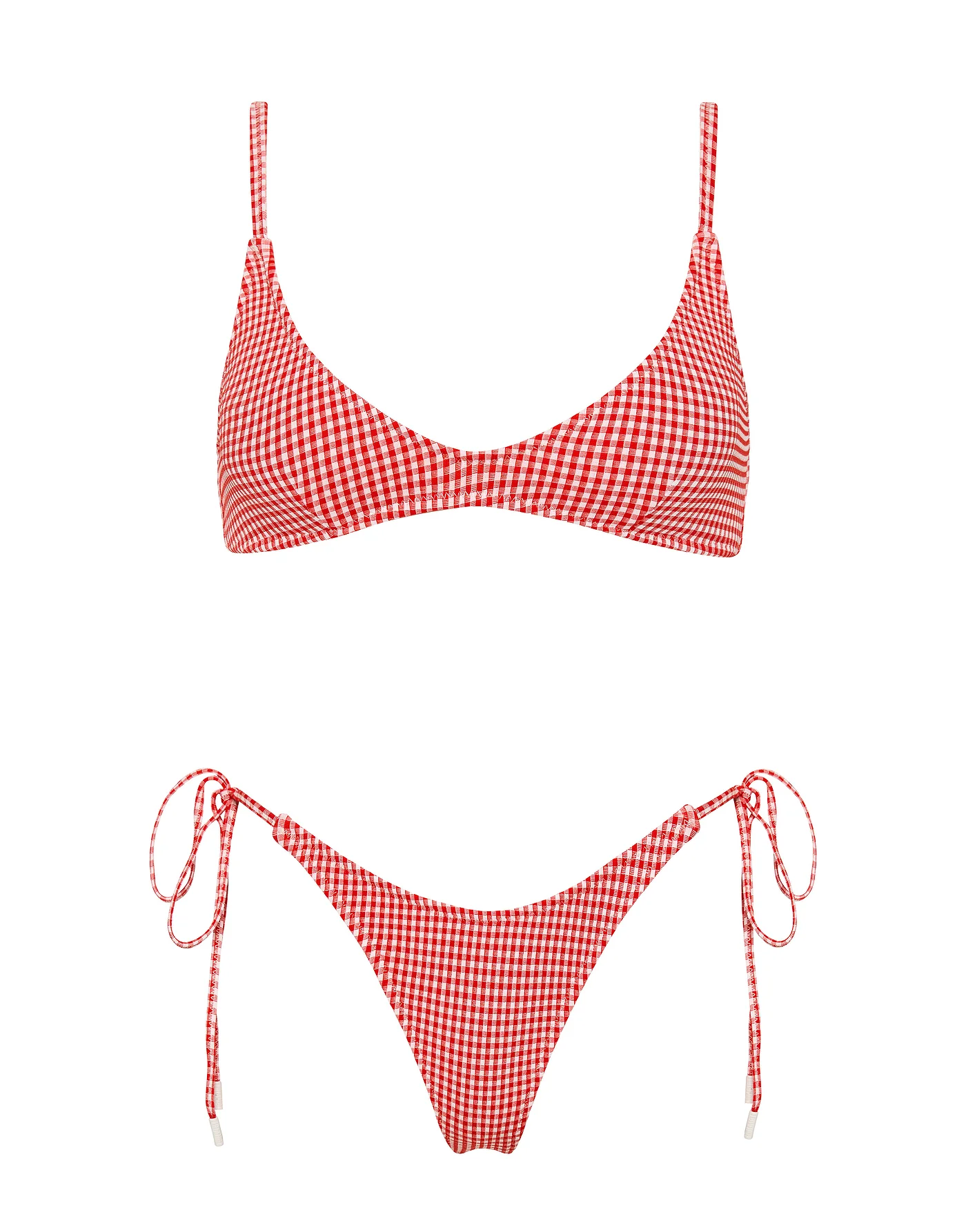 MAIA - PRON Red Gingham Scoop Bikini Set - Image 7