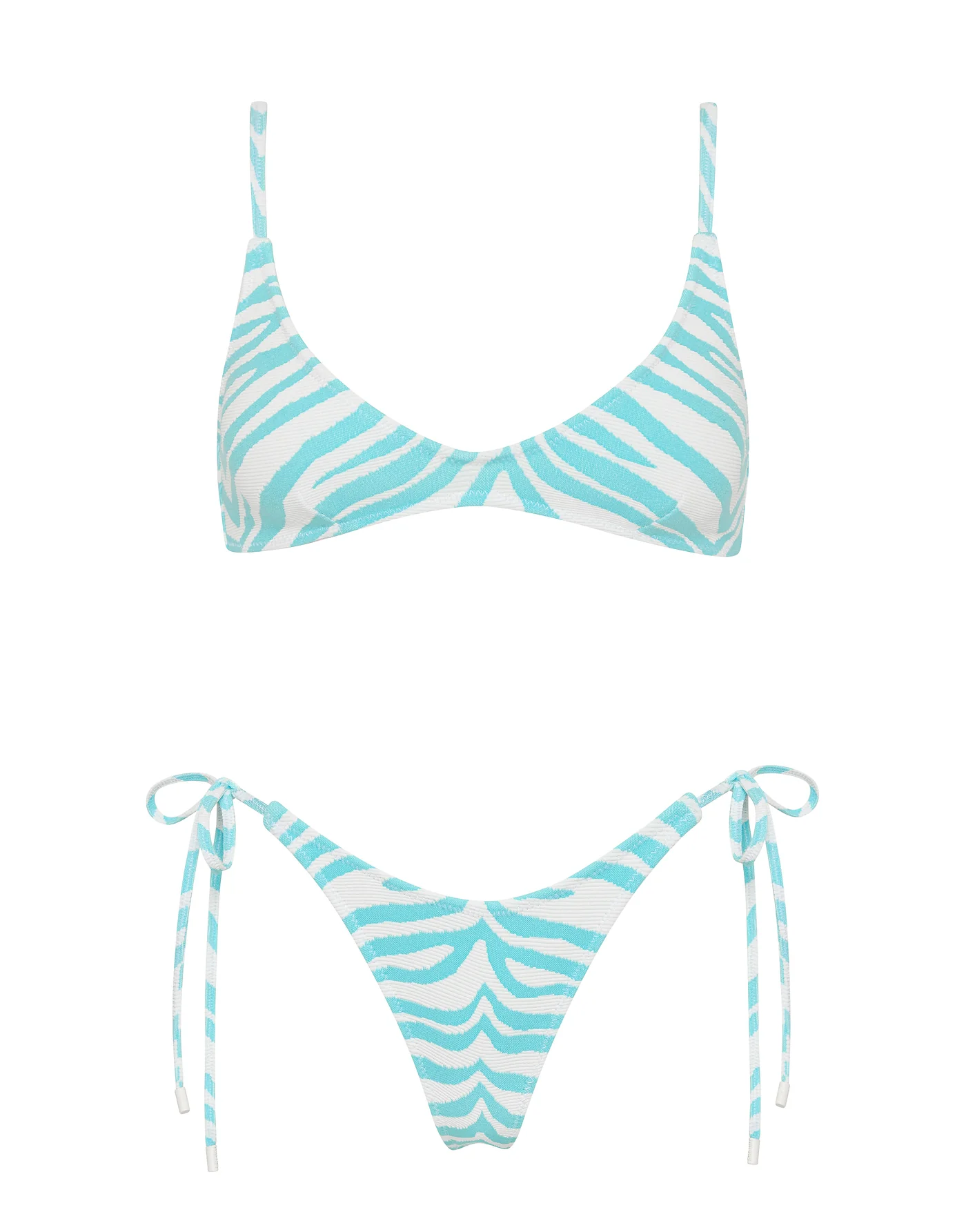 MAIA - SKY ZEBRA SPLASH Crop Bikini Set - Image 7