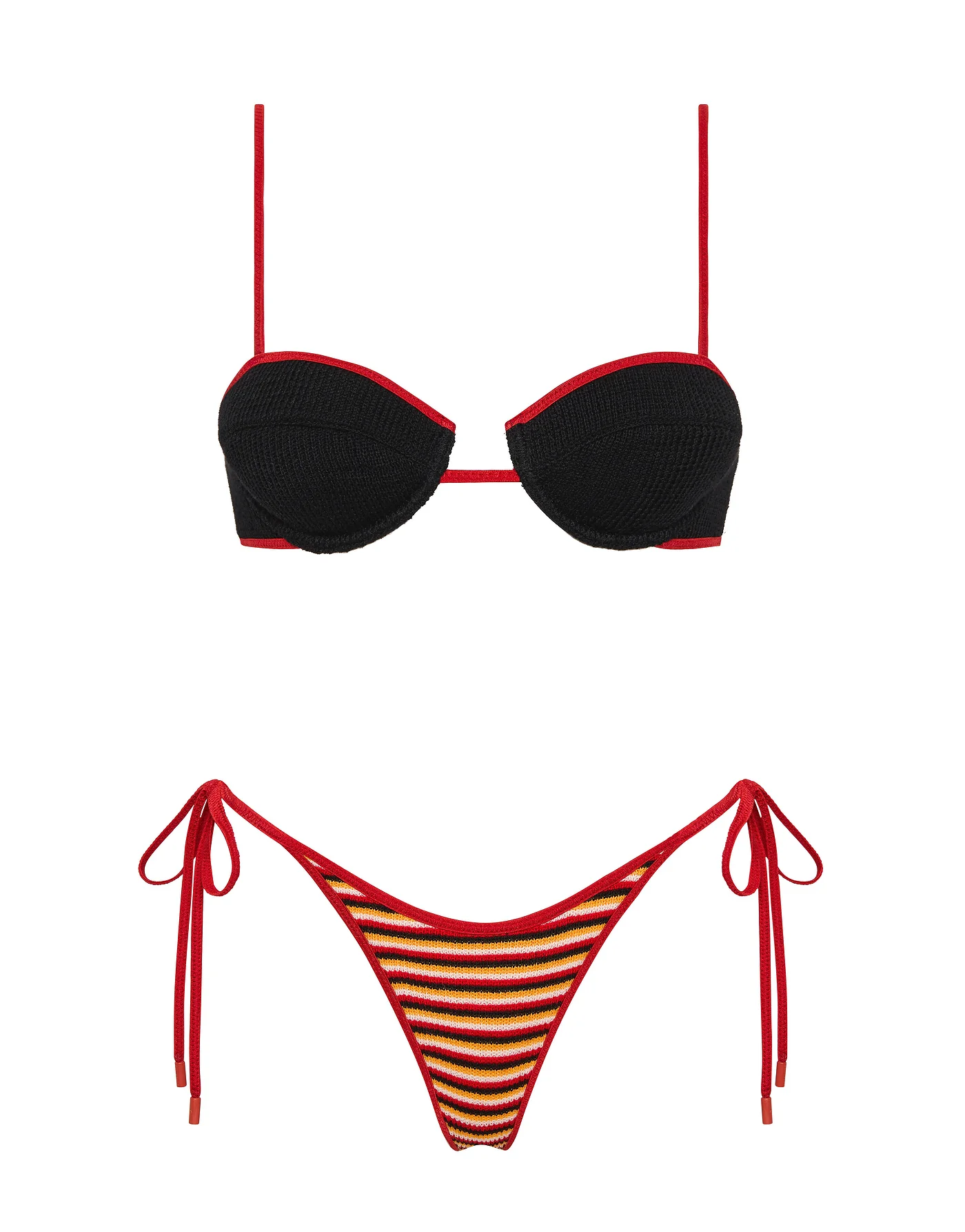 MALA - SANGRIA CROCHET STRIPE Balconette Bikini Set
