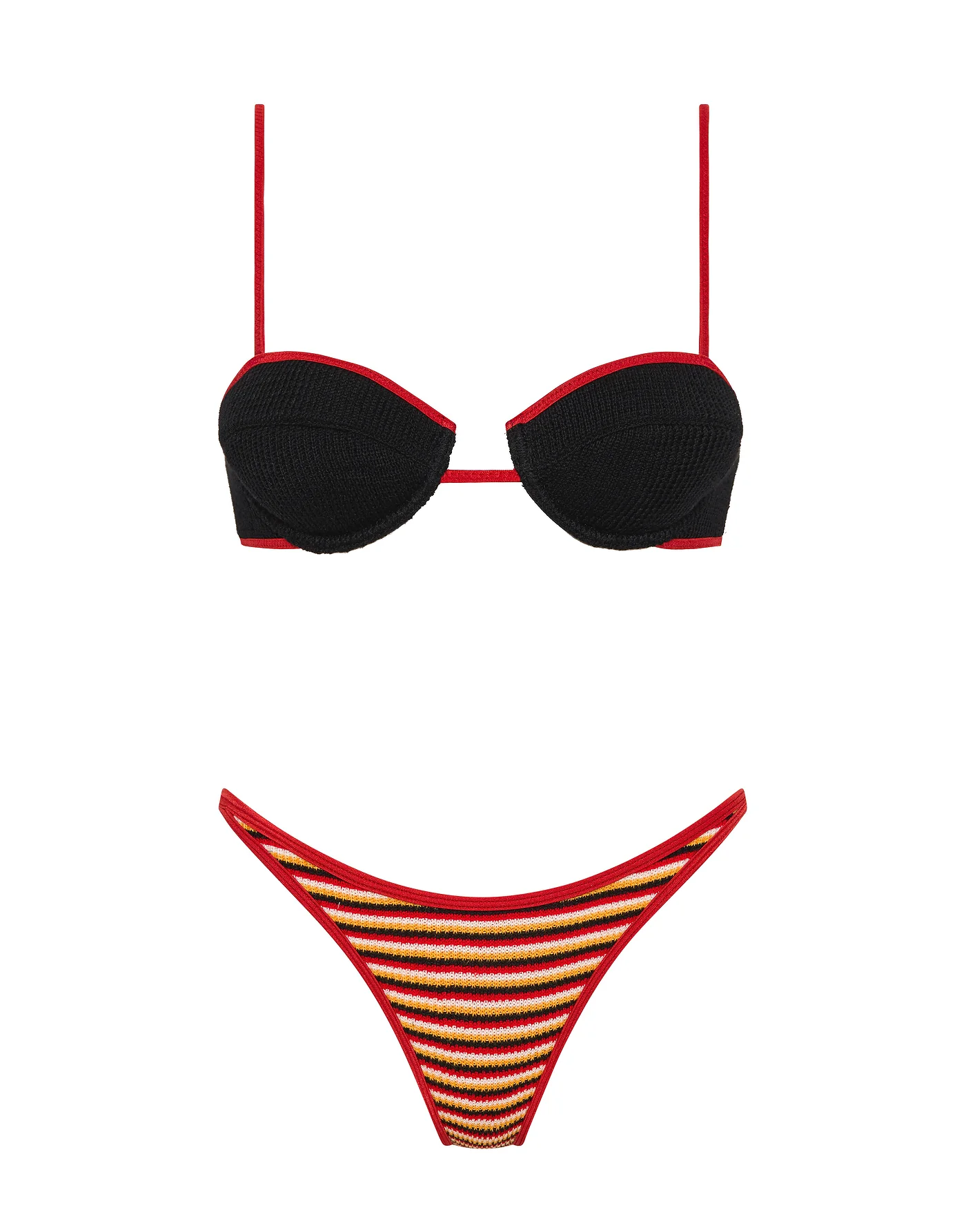 MALA - SANGRIA CROCHET STRIPE Balconette Bikini Set - Image 6