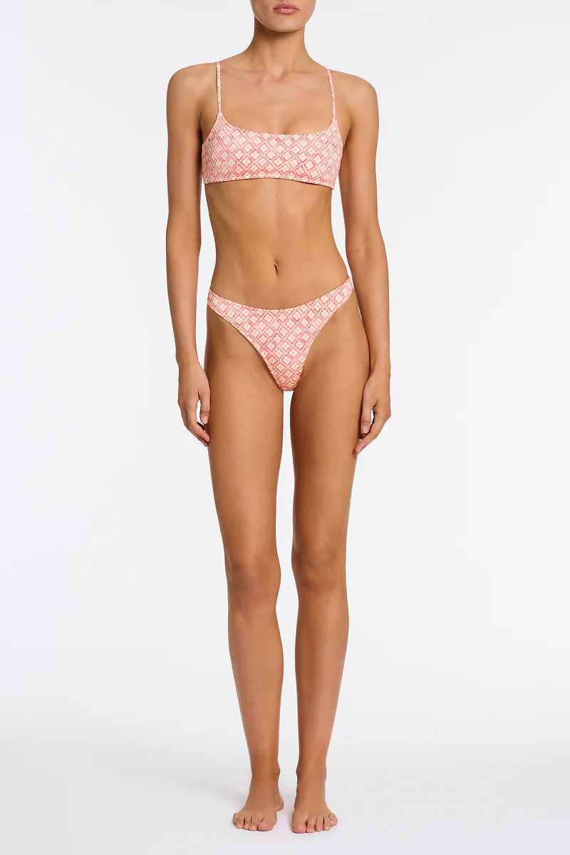 MICA - PORTE Pink Geometric Crop Bikini Set - Image 2