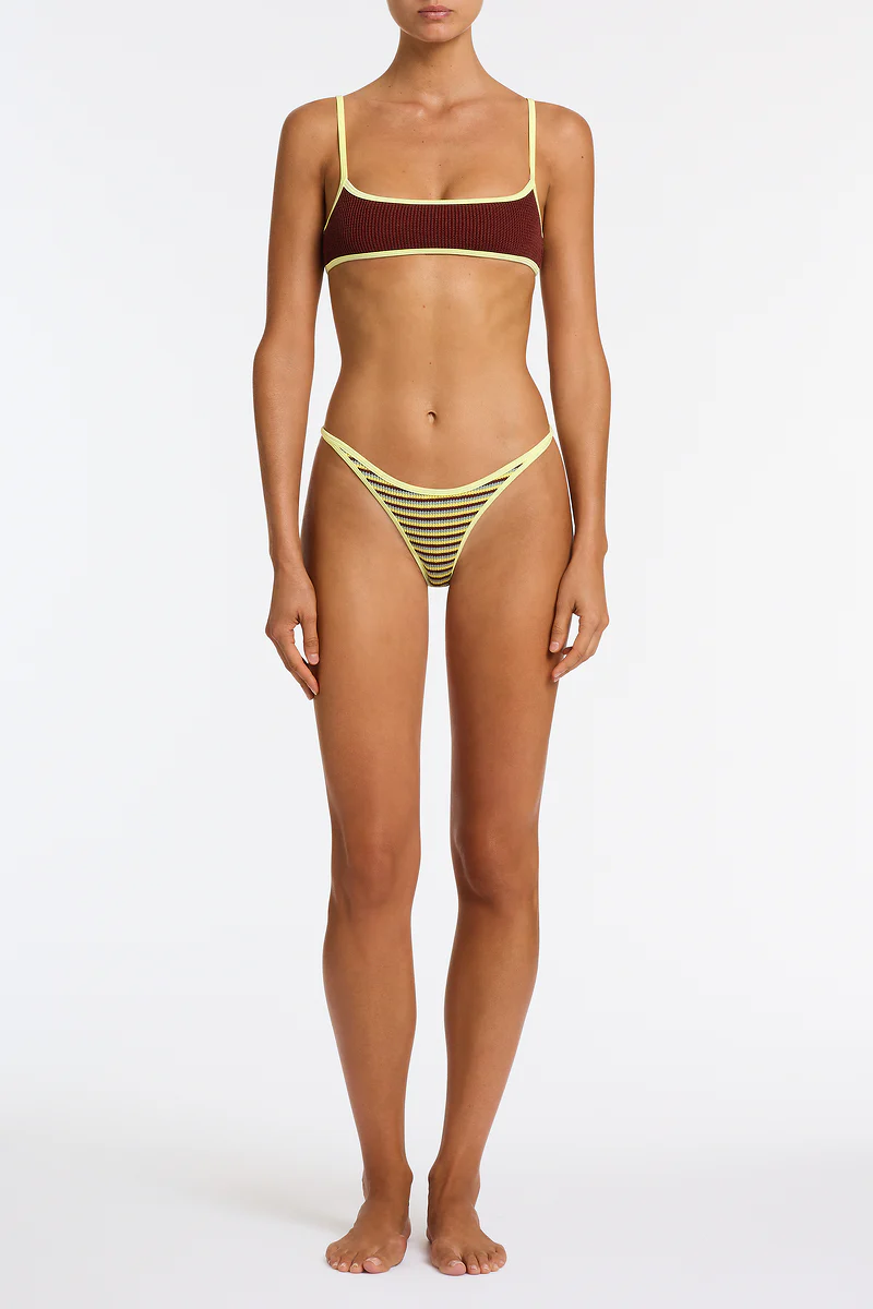 MIMA - BUTTER CROCHET STRIPE Crop Bikini Set - Image 2