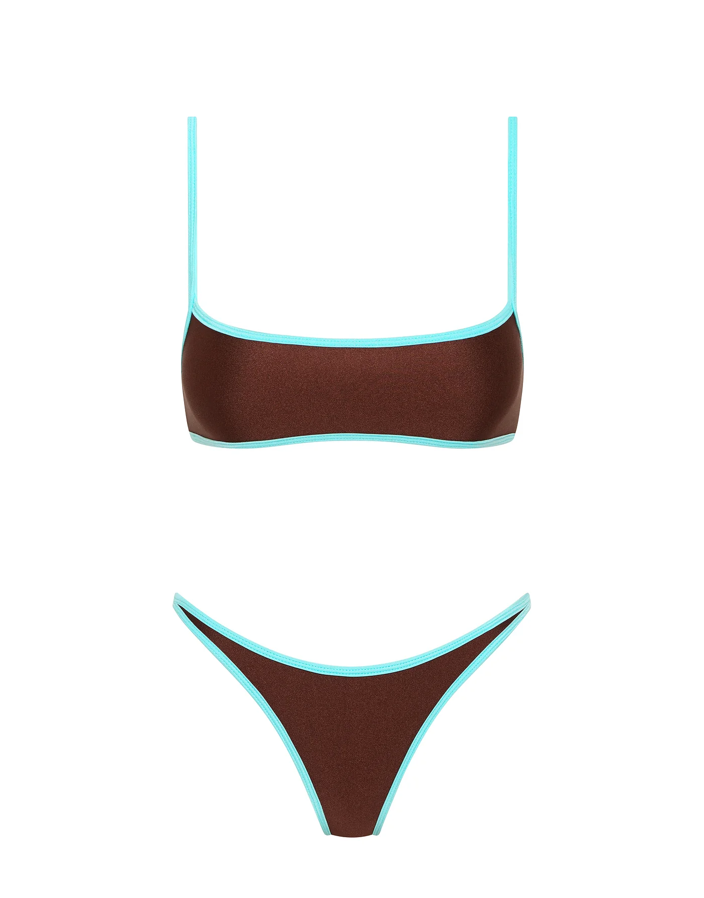 MIMA - CHOC MINT Neoprene Crop Bikini Set