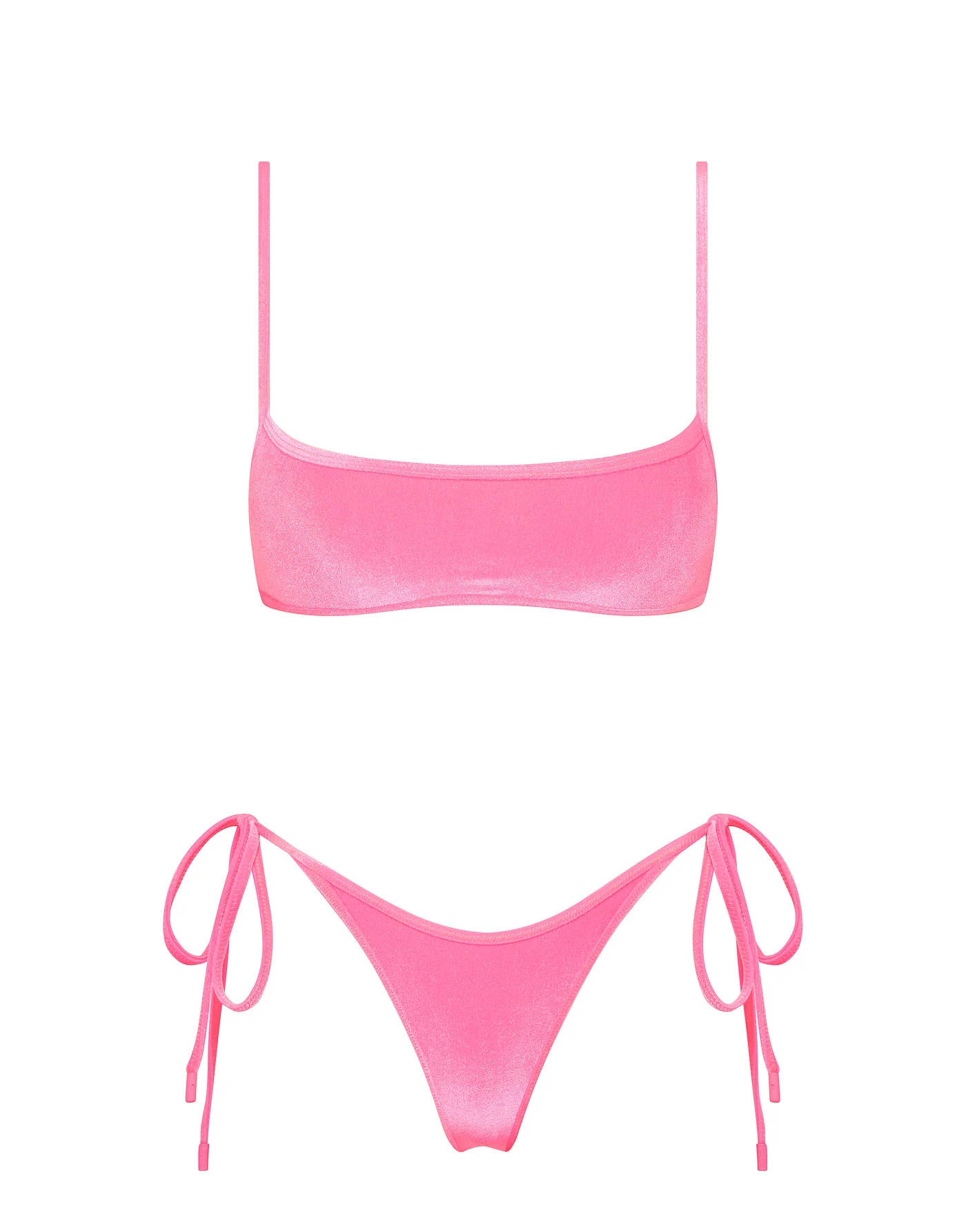 MIMA - PINK CANDY VELVET Crop Bikini Set - Image 6
