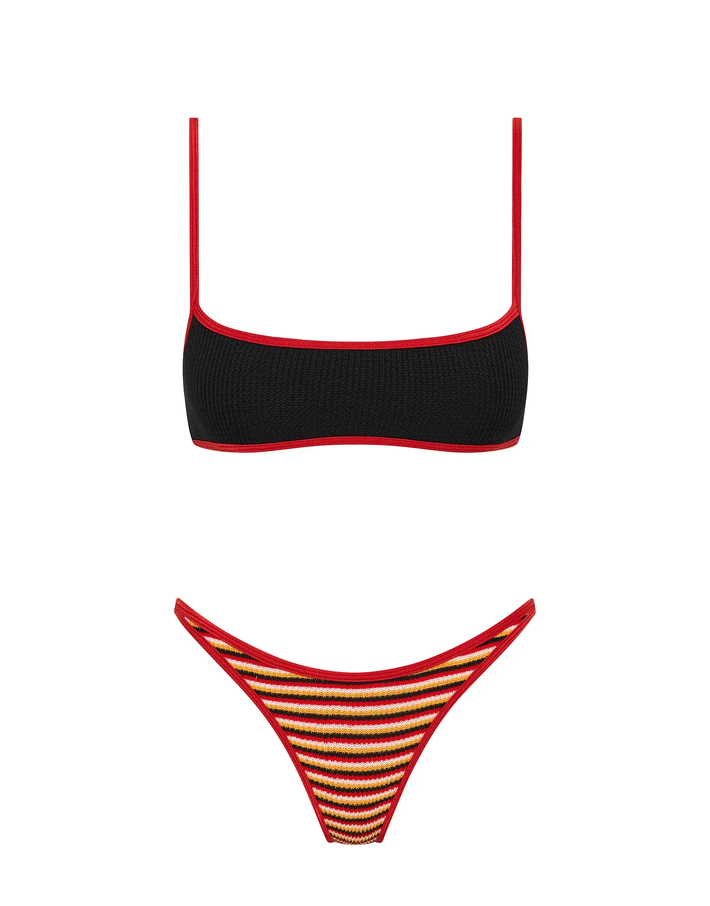 MIMA - SANGRIA CROCHET STRIPE Crop Bikini Set