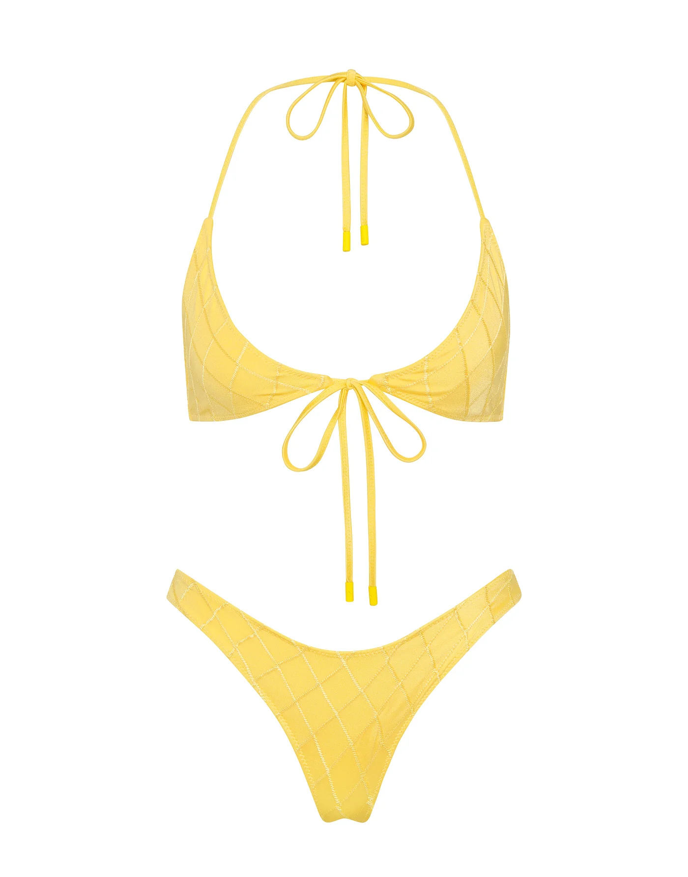 SOFI - BUTTER Yellow Halter Bikini Set - Image 6