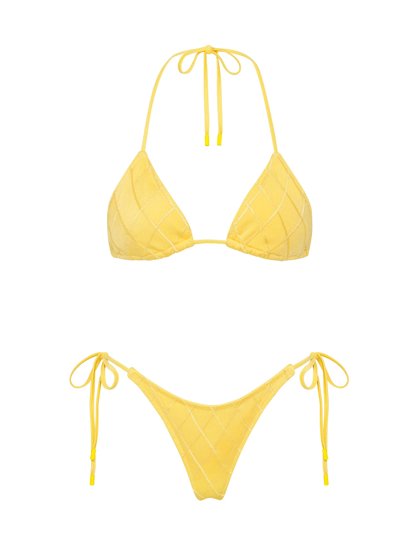 VINCA - BUTTER Yellow Triangle Bikini Set