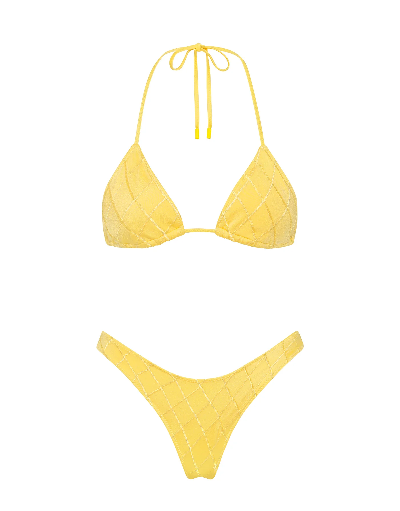 VINCA - BUTTER Yellow Triangle Bikini Set - Image 6