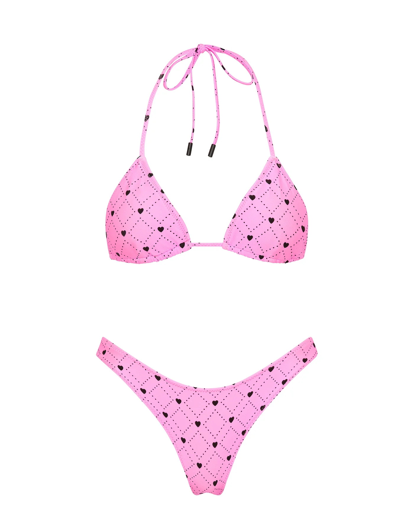 VINCA - CASSI Pink Heart Triangle Bikini Set - Image 6