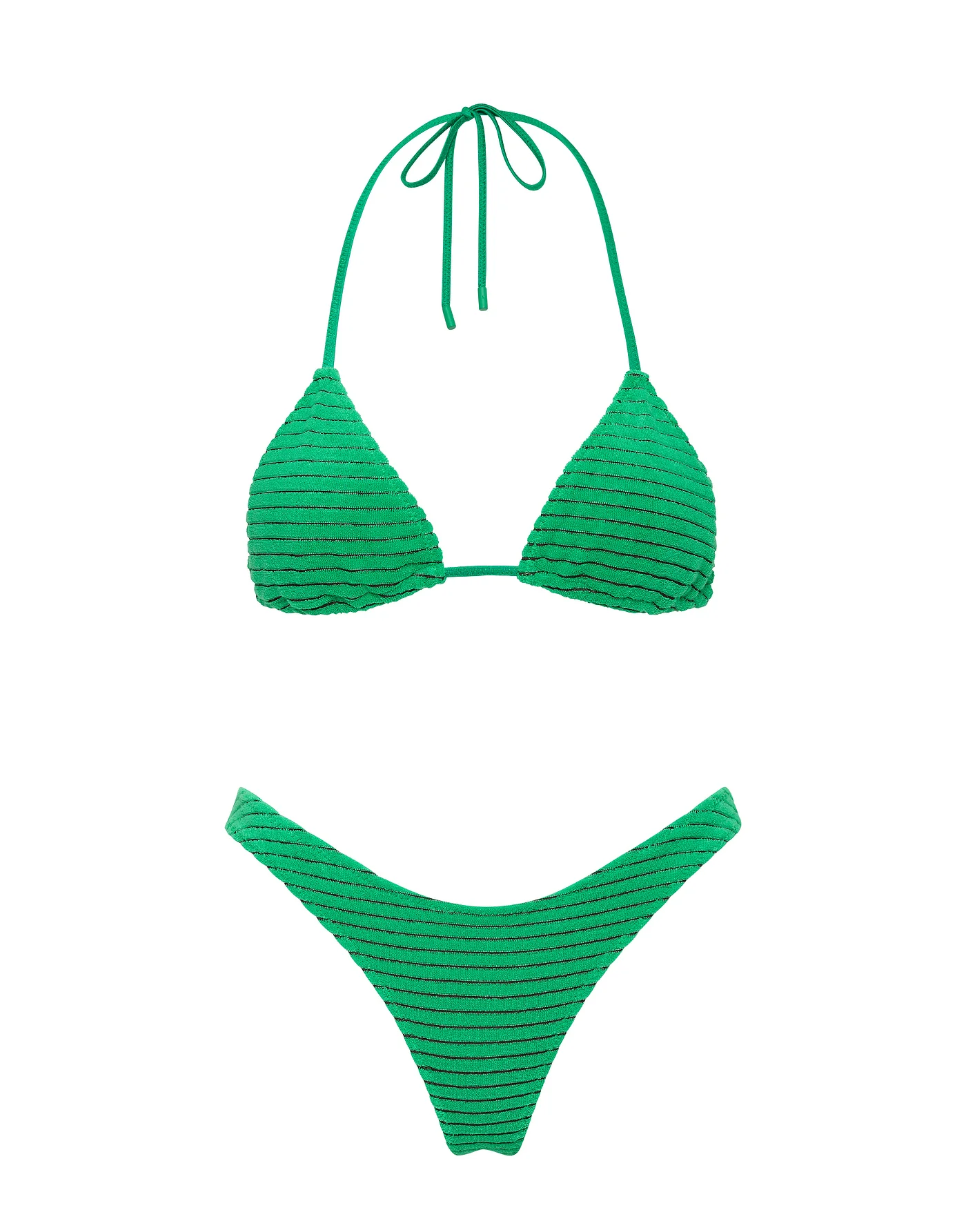 VINCA - HUBE Green Terry Towelling Triangle Bikini Set - Image 6