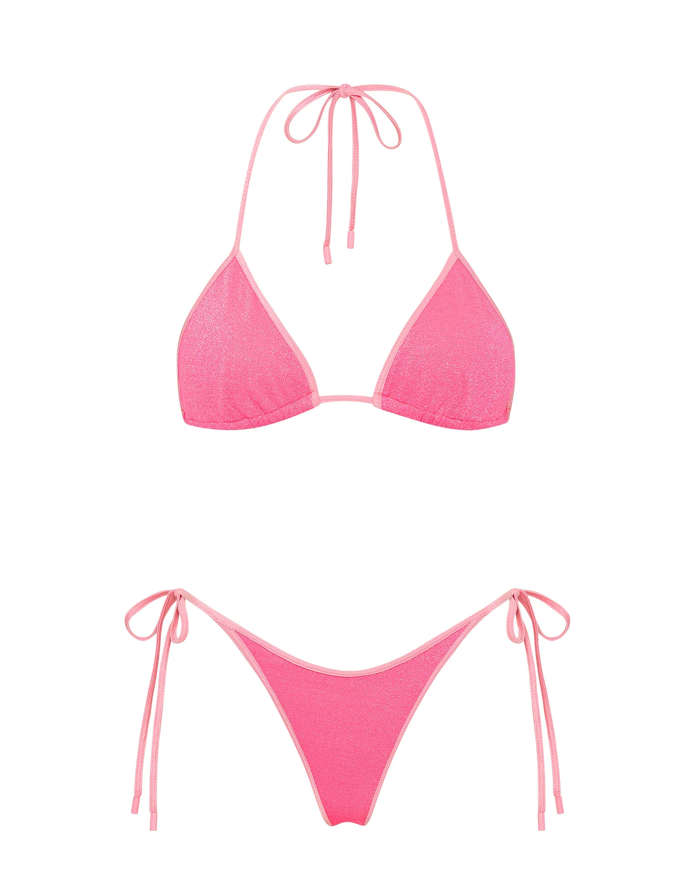 VINCA - PINK PUNCH SPARKLE Triangle Bikini Set