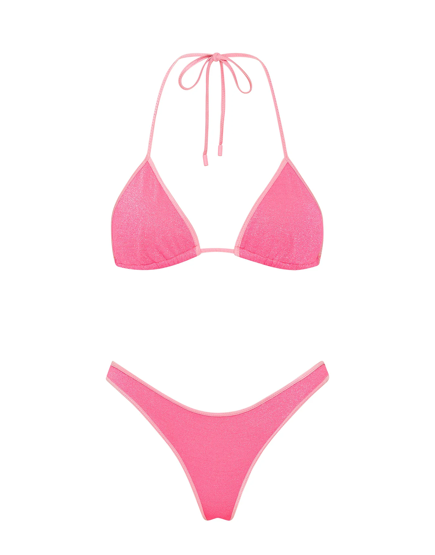 VINCA - PINK PUNCH SPARKLE Triangle Bikini Set - Image 6