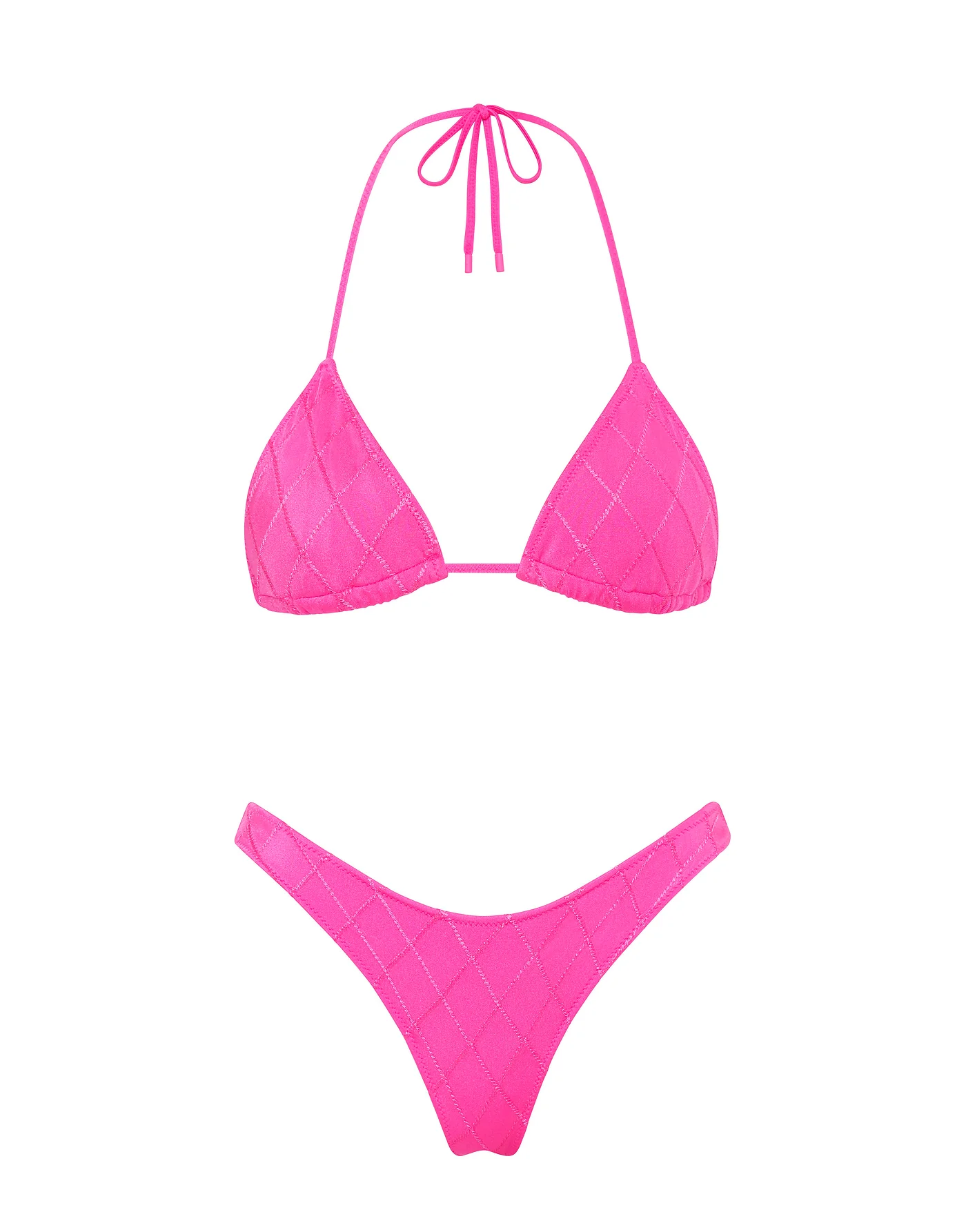 VINCA - POMEGRANATE Pink Triangle Bikini Set - Image 6