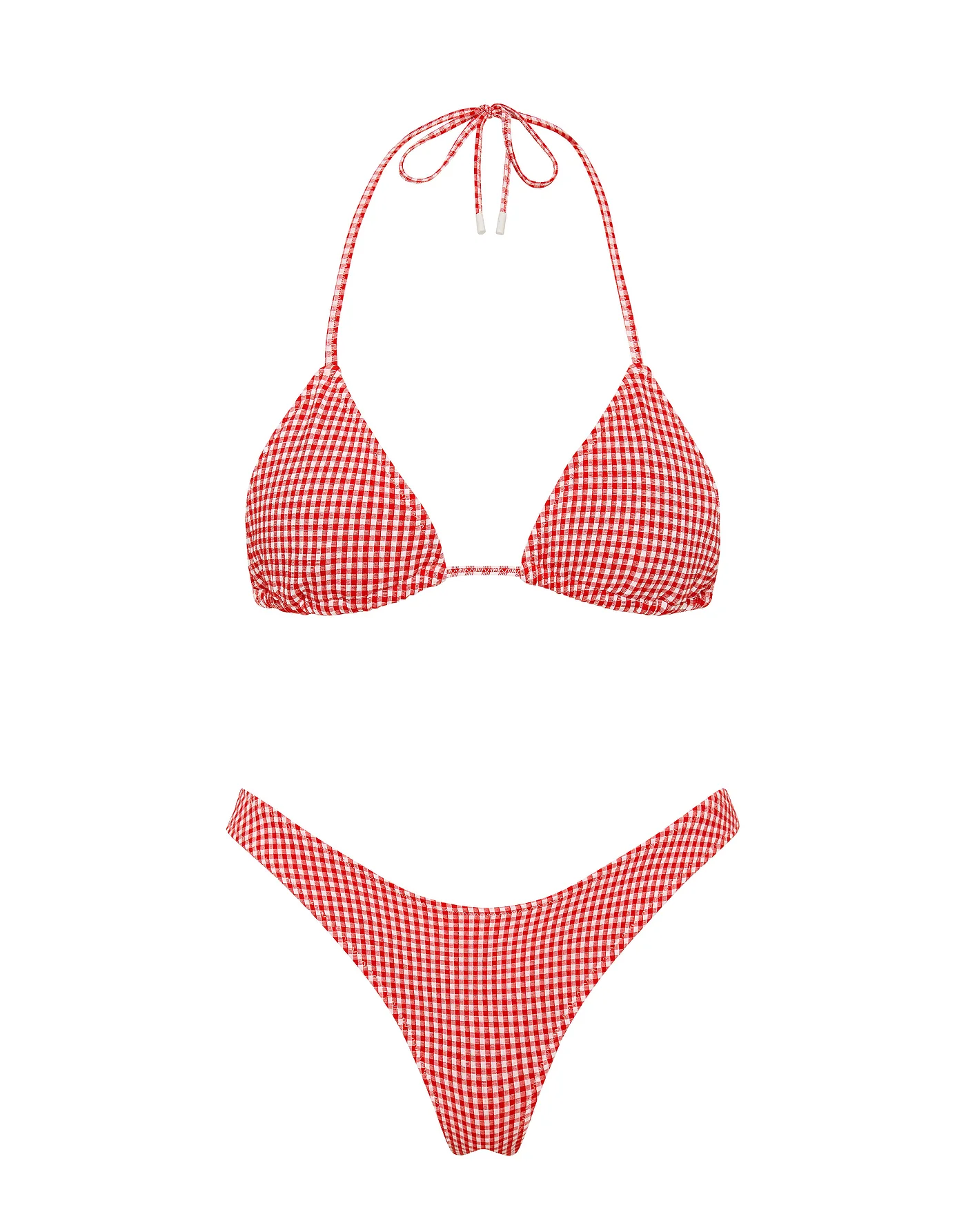 VINCA - PRON Red Gingham Triangle Bikini Set - Image 6