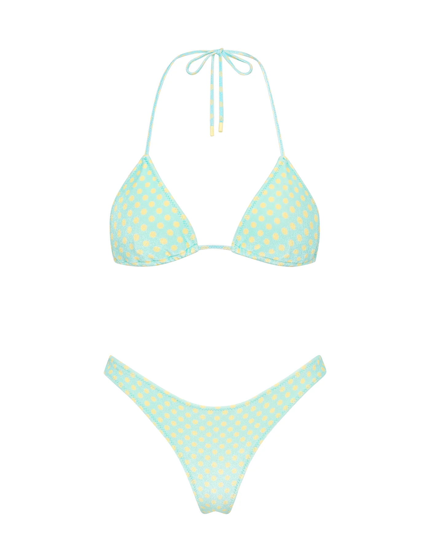 VINCA - SUN SPRINKLE Polka Dot Triangle Bikini Set - Image 6